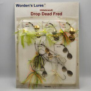 Wordens Lures Hildebrandt Drop Dead Fred Spinnerbait Fishing Sample Board 699077
